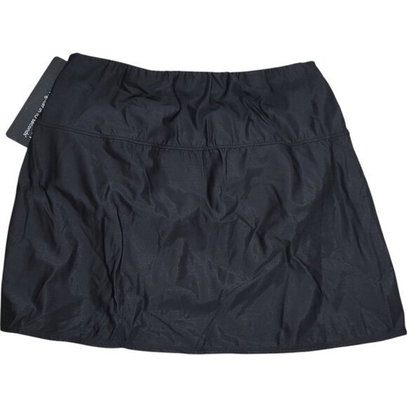 NEW Miraclesuit Tummy‎ Control Black Fit & Flare Flair Swim Skirt Pocket Size 14 - Picture 3 of 13